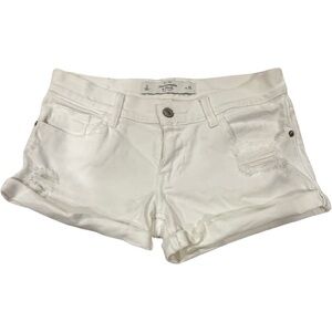 Abercrombie & Fitch Women's Cream Jean Shorts